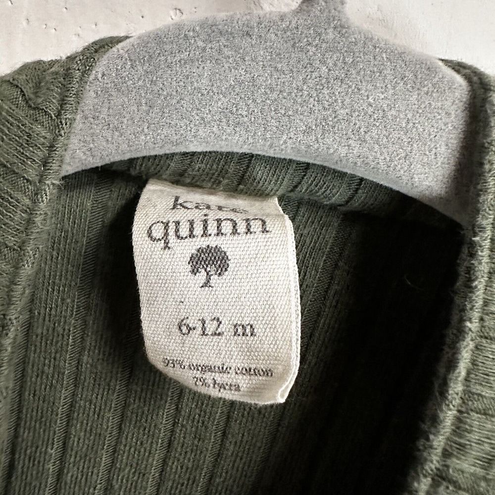 Kate Quinn Organic Cotton Jacket Ribbed Comfort Boys 6-12M Green - Picture 7 of 7
